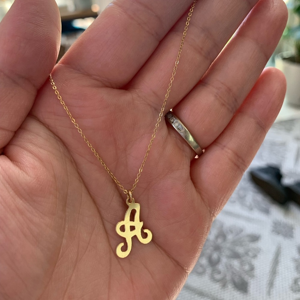 ShopHRH HRH collection letter A pendant necklace